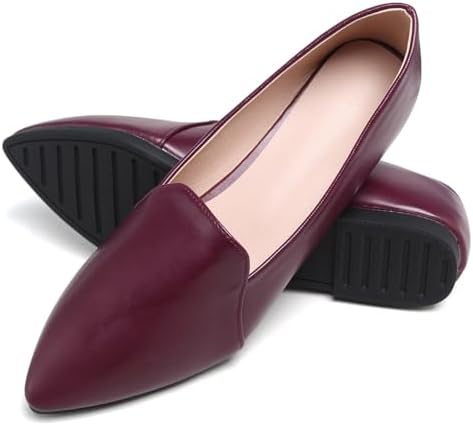 SAILING LU Women's Pointy Toe Ballets Flats PU Leather - Image 4