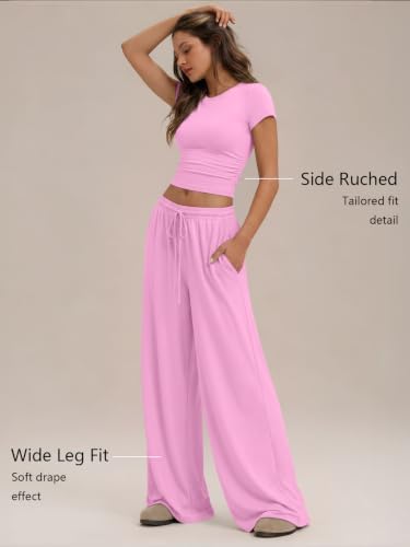 Trendy Queen Women's 2 Piece Matching Summer Lounge Set with Pockets - Image 3