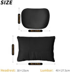 Kwak's Car Headrest Pillow & Lumbar Set, 2-Level Adjustable Neck Support - Image 2