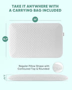 Thin Pillow 2.75" Memory Foam Ultra Slim Pillow for Stomach and Back Sleepers Soft Yet Supportive Flat Stomach Sleeper Pillows - Image 2
