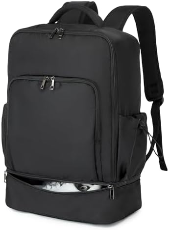 seyfocnia Gym Backpack for Men, Lightweight Sports Back pack With Shoe Compartment, Waterproof Gym Bag Large Workout Trainning Rucksack Casual Travel Daypack 21inch-Black by Seyfocnia