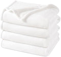 PHF Fleece Blanket Twin Size 66x90-300GSM Lightweight Airy Warmth, White by PHF