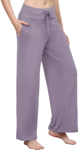 WiWi Bamboo Viscose Pajama Pants for Women Plus Size Cooling Bottoms S-4X by WiWi