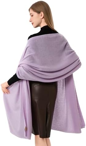 Cashmere Wrap Soft Knitted Scarf Stole for Women Airplane Travel Blanket Shawl 87x28 IN Extra Large Pashmina - Image 4