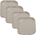 FLYMEI Patio Cushion Covers 22x20x4, Beige, 4Packs by FLYMEI