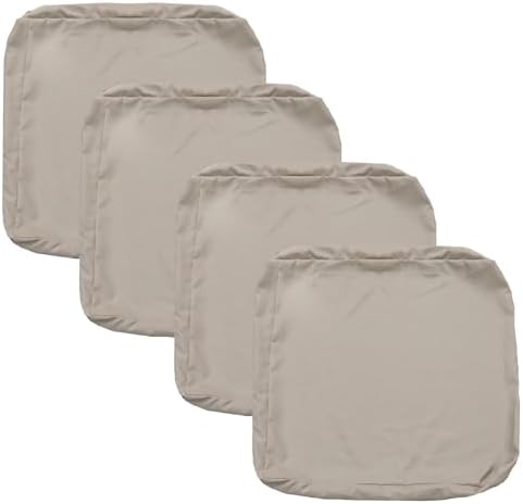 FLYMEI Patio Cushion Covers 24x24x4, Beige, 4Packs by FLYMEI