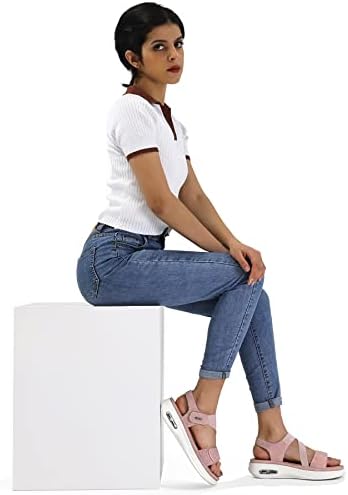 mysoft Women's Comfortable Walking Sandals Platform Wedge Ankle Strap - Image 2