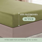 Elegant Comfort Luxurious Soft 1500 Thread Count Egyptian 4-Piece Hotel Quality Wrinkle and Fade Resistant Coziest Bedding Set, Easy All Around Elastic Fitted Sheet, Deep Pocket, Twin/Twin XL, Sage - Image 5