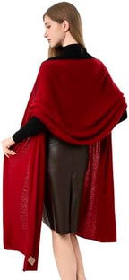 Cashmere Wrap Soft Knitted Scarf Stole for Women Airplane Travel Blanket Shawl 87x28 IN Extra Large Pashmina - Image 4