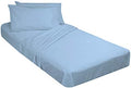 ARlinen 4 PCs Cot Sheets Sets 30" X 80", Egyptian Cotton Fitted Mattress Fits Upto 4"-8" Deep Perfect for Narrow Twin/RV Bunk/Guest Bed Replacement/Camping, Light Blue by ARlinen