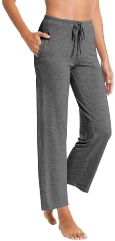 WiWi Pajama Pants for Women Viscose from Bamboo Super Soft Wide Leg Cooling Sweatpants Drawstring Bottoms Sleep Pj Pant S-XXL - Image 3