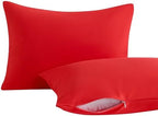NTBAY Toddler Pillows with Pillowcases Set, 4 Piece 13 x 18, Red by NTBAY
