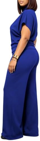 PINSV Women's Fleece Lined 2 Piece Set Wide Leg Pants - Image 3