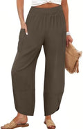 ANRABESS Womens Wide Leg Palazzo Capri Barrel Pants Cropped Trousers by ANRABESS