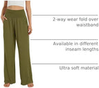 ODODOS Women's Wide Leg Palazzo Lounge Pants with Pockets Light Weight Loose Comfy Casual Pajama Pants-26/28/30"/32" Inseam - Image 4