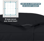 Bare Home Duvet Insert Comforter (California King, Black) - Image 5