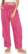 TARSE Womens Linen Barrel Pants Casual Summer Travel Lounge Trousers by TARSE