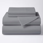 ARlinen 4 Piece Twin XL Sheet Sets, Egyptian Cotton, 10-Inch Deep, Light Grey by ARlinen