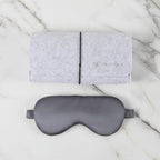 DISANGNI Silk Set: 22 Momme 100% Natural Mulberry Silk Pillow Case & Eye Mask Duo for Hair and Skin (1pc Standard Size 20" x26",Dark Gray Pillowcase Eye mask Set) - Image 2