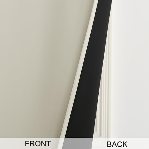 RYB HOME 2 Panels 100% Blackout French Door Curtains Set of 2 - W26 x L69, Natural - No Drill Door Window Curtains Thermal Insulated Privacy Assured Shades for Front Entrance - Image 7