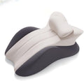 Ergonomic Contour Memory Foam Back Support Pillow for Reading&Bed Rest,Lumbar Support Pillow for Bed,Neck Support Pillow,Comfort Daily Relax Cushion (Dual Grey + Pillow, 22.83 × 14.96 × 9.06 inches) by YZMMOONS