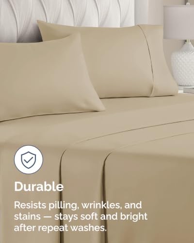 King Pillow Cases - 8 Pack Super Soft Pillowcase Covers - 20" x 40" (Beige) - Image 4