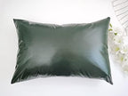2pcs PU Waterproof Pillowcases with Zipper Pillow Protectors, Dust Proof, Grease Proof, Dog Proof, Extends Pillow Life, Utility Patent Pillow Covers, Beddings (Queen(20"*30"), Dark Green) - Image 2