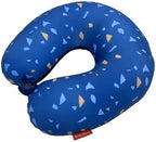 Bookishbunny 2pcs Micro Bead Set U Shaped Neck Travel Pillow 12" x 12" x 4" and Roll Back Pillow Cushion 13" x 7", Various Designs (Confetti) - Image 3
