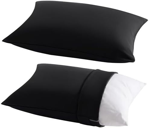 NTBAY Toddler Pillows with Pillowcases Set, 4 Piece 14 x 20, Black by NTBAY