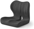 Celnva Orthopedic Seat Cushion – L-Shaped Lumbar Support Memory Foam Comfort for Long Sitting, Ergonomic Support for Office Chair, Wheelchair, Car & Travel (XL Black) by Gueyi