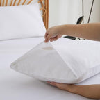 100% French Linen Pillowcase Set of 2, Natural Pure Linen Pillow Covers - Image 2