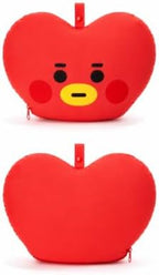 LINE FRIENDS Official BT21 Baby Tatton Reversible Neck Pillow - TATA, 2-Side Travel Neck Pillow Cushion for Airplane, Road Trip Essentials, Kpop Merch, Gift for Girls and Kpop Fans, 1 Count - Image 5