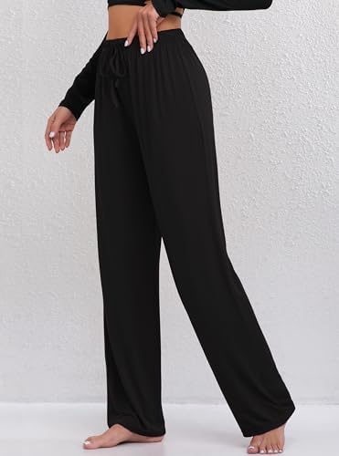 FEQO 3 Pack Women's Lounge Pants Wide Leg Yoga Pants Pajama Bottoms - Image 4
