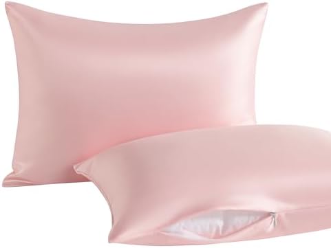 NTBAY Toddler Pillows with Pillowcases Set, 4 Piece 13 x 18, Pink by NTBAY