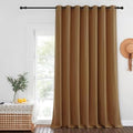 NICETOWN Blackout Curtains for Sliding Glass Door Room Divider Noise Reduce Curtain Panel Portable Window Screen Sliding Partition, W100 x L102 inches, 1 Panel, Gold Brown by NICETOWN