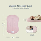 snuggle me Organic Newborn Baby Infant Lounger Pillow & Travel Bag - Petal - Image 3