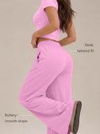Trendy Queen Women's 2 Piece Matching Summer Lounge Set with Pockets - Image 4