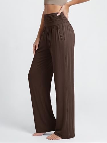 ODODOS Women's Wide Leg Palazzo Lounge Pants with Pockets Light Weight Loose Comfy Casual Pajama Pants-26/28/30"/32" Inseam - Image 2