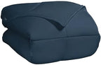 SUPERIOR All Season Reversible Down Alternative Comforter, Full/Queen, Blue by SUPERIOR