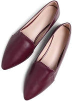SAILING LU Women's Pointy Toe Ballets Flats PU Leather by SAILINGLUOfficial