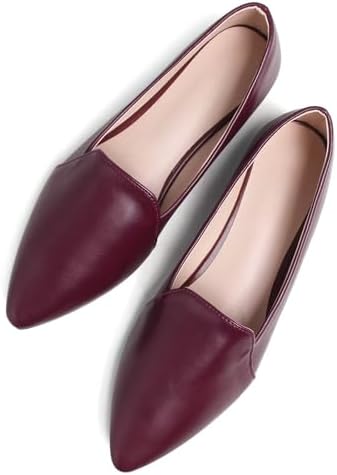 SAILING LU Women's Pointy Toe Ballets Flats PU Leather by SAILINGLUOfficial