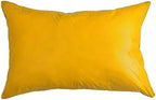 2pcs PU Waterproof Pillowcases With Zipper Pillow Protectors, Dust Proof, Grease Proof, Dog Proof, Extends Pillow Life, Utility Patent Leather Pillow covers, Beddings (King(20"*36"), Yellow) by BECKCOVER