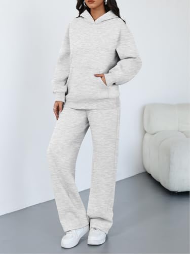 Trendy Queen Womens Oversized Hoodie Wide Leg Pants 2 Piece Lounge Set - Image 3