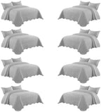 IR Imperial Rooms California King Quilt Bedspread Silver Leaf 8-Pack by IRImperialRooms