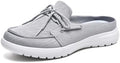 Buyrew Mules for Women with Arch Support - Lightweight Washed Cotton Sneaker Mules - Breathable Walking Flats, Comfortable Slip On Shoes for Business Casual, Office, Travel by Buyrew