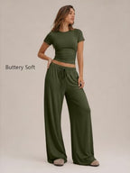Trendy Queen Women's 2 Piece Matching Summer Lounge Set with Pockets - Image 2