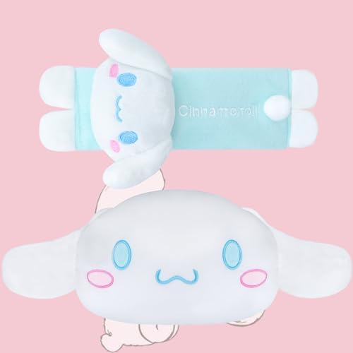 Roffatide Anime Cinnamoroll Car Seatbelt Shoulder Pad Seat Belt Cover Plush Car Neck Pillow Auto Head Neck Rest Cushion - Image 4
