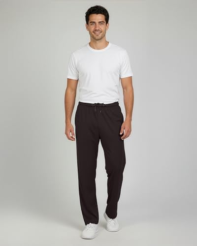 3 Pack Men's Mesh Sweatpants Open Bottom Lounge Workout Track Gym Pants - Image 3