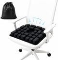 Inflatable Seat Cushion for Long Flights, Airplane Seat Cushion with 30 Air Cells, Portable Travel Cushion for Car Office Wheelchair – Press-to-Inflate, Ergonomic Support, Supports 440 lbs by FKAIINComfortSolutions