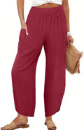 ANRABESS Womens Wide Leg Palazzo Capri Barrel Pants Cropped Trousers by ANRABESS